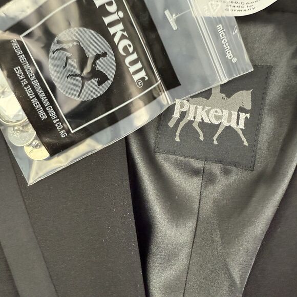 NEW Pikeur Radina Show Dressage Jacket Size 12 Equestrian Black Rhinestone NWOT - Picture 6 of 13